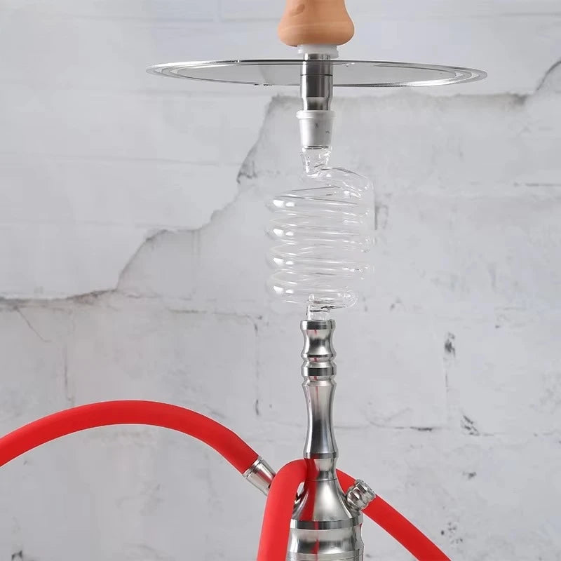 Dia18.8mm 14mm Spring Glass Spiral Part Twirl Glass Hookah Shisha Chicha Accessories Coil Glass Tube for Narguile Connector