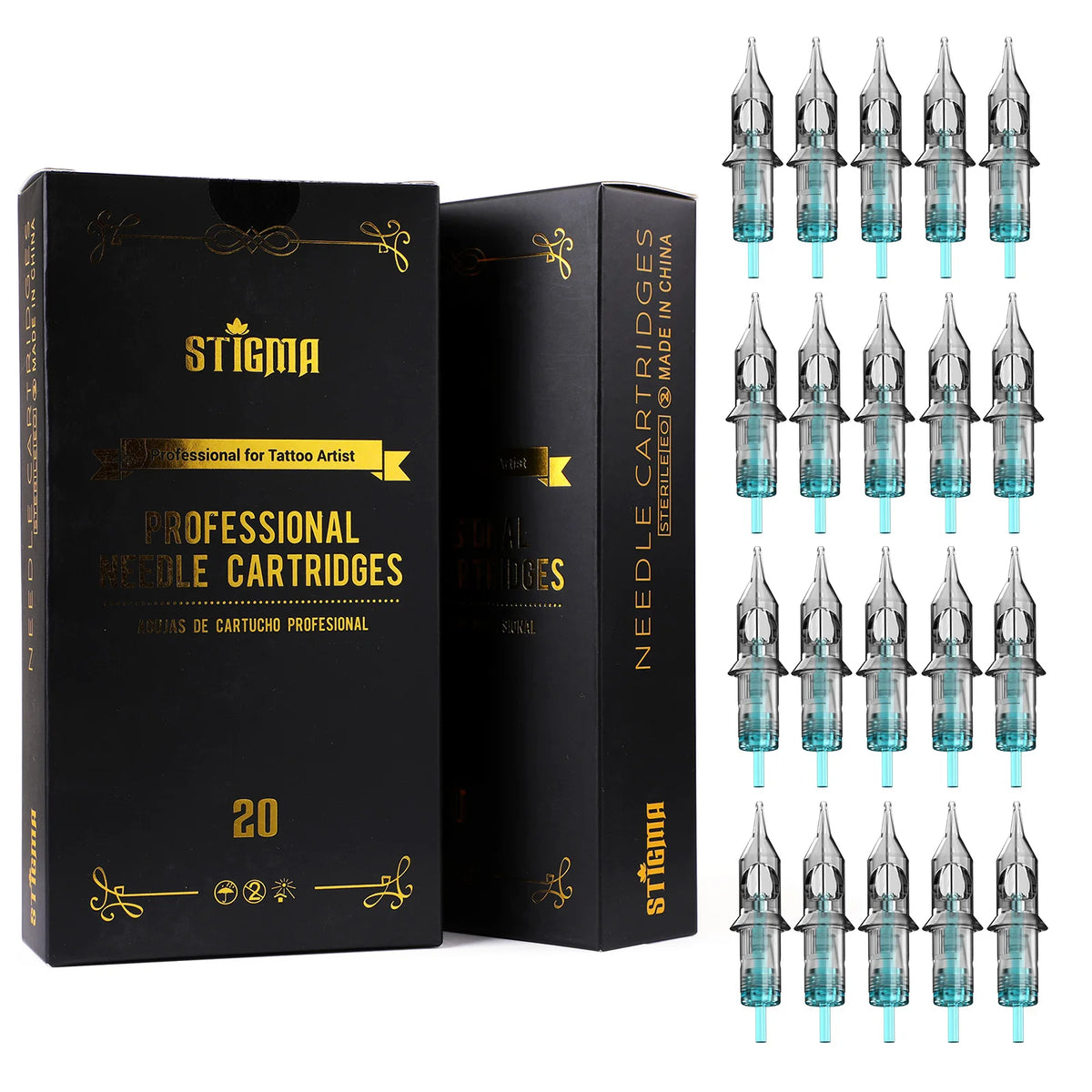 Stigma 20Pcs Disposable Tattoo Cartridges Needles RL/RS/RM 0.3MM 0.35MM