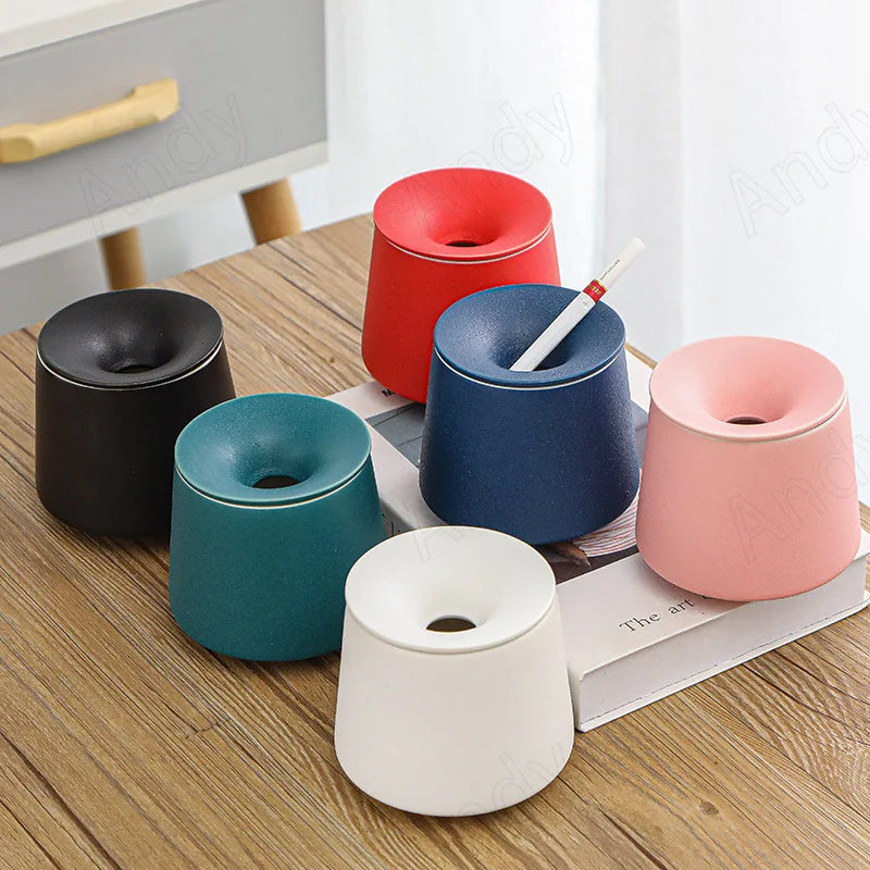European Ceramic Ashtray Creative Overglaze Decorative Living Room Ashtrays Office Desktop Modern Ash Tray Home Decoration