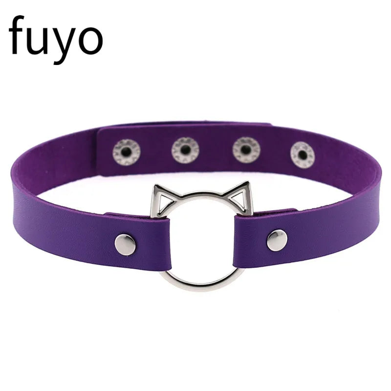 Punk Cat Ear Choker Collar