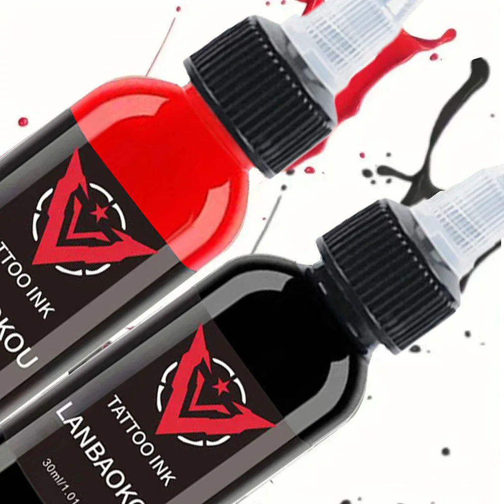2-Pack 30ml Red & Black Tattoo Ink