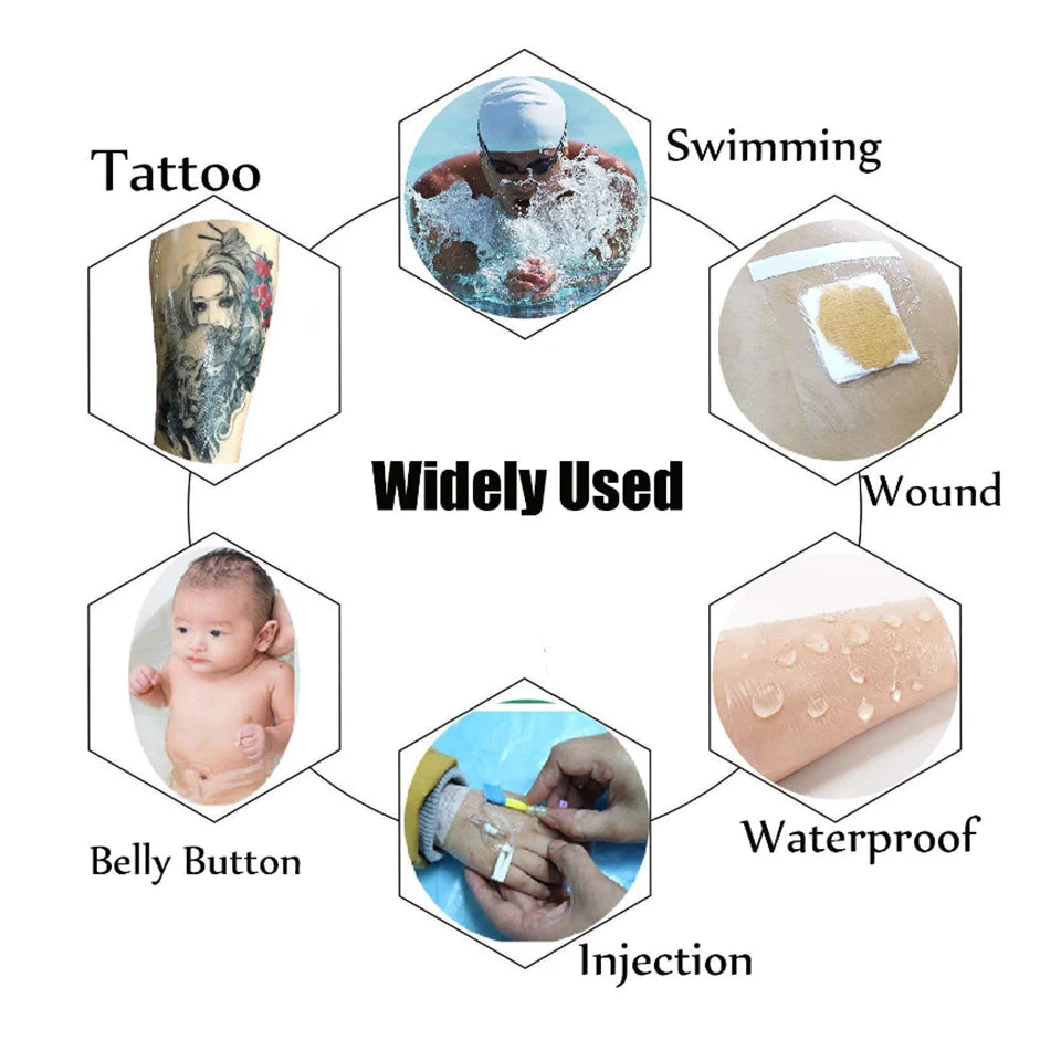 10m Waterproof Tattoo Film Aftercare Protective Skin Healing Tattoo Adhesive Bandages Repair Tattoo Accessories Supply PU Tape