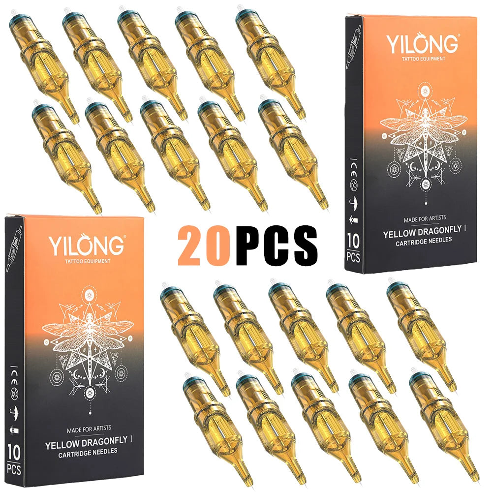 20PCS YILONG Cartridge Tattoo Needles RL Tattoo Needles Permanent