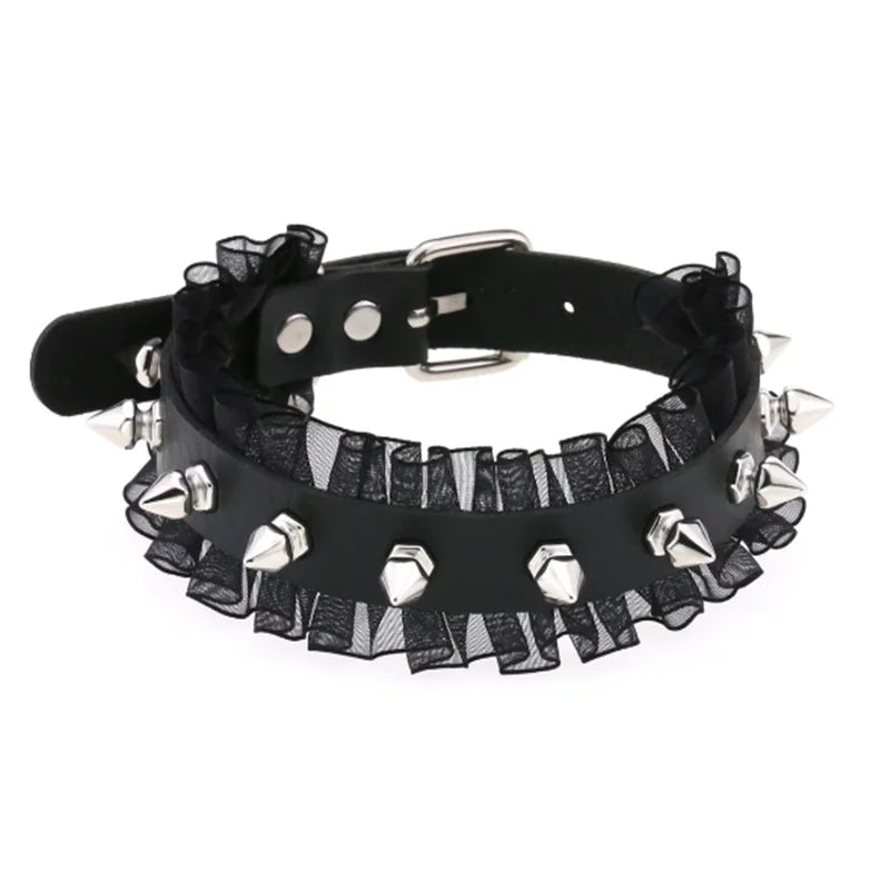 Punk Chain Heart Choker Collar