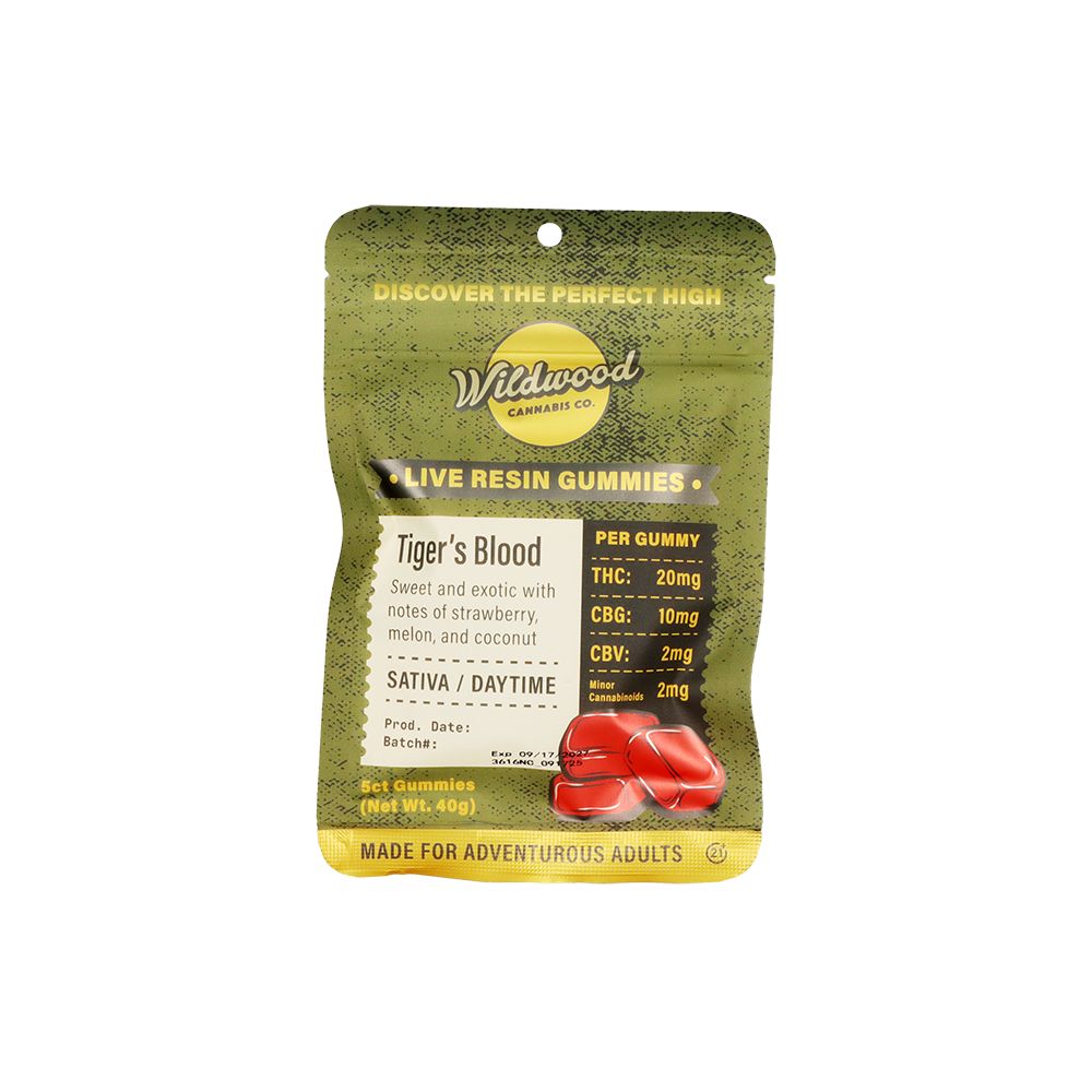 Wildwood Dispensary Grade Live Resin THC Gummies | 100mg | 5pc | 10pk Display