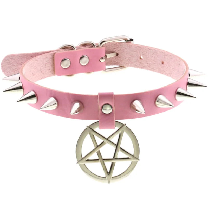 Punk Chain Heart Choker Collar