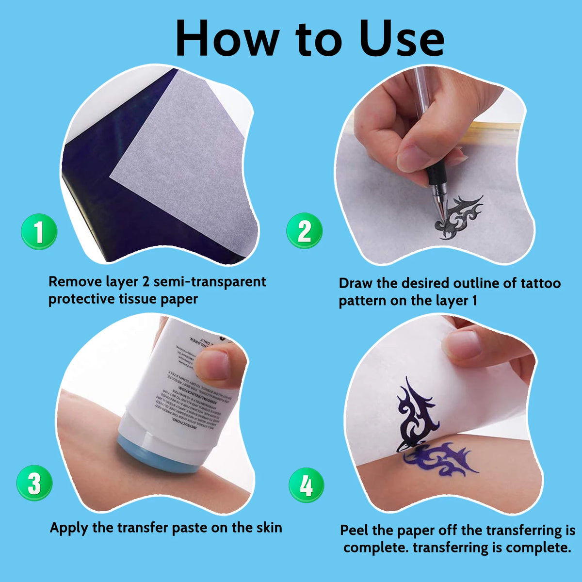 10/50/100Pcs Tattoo Transfer Pape LASTJUDG A4 Size Copy Paper Thermal