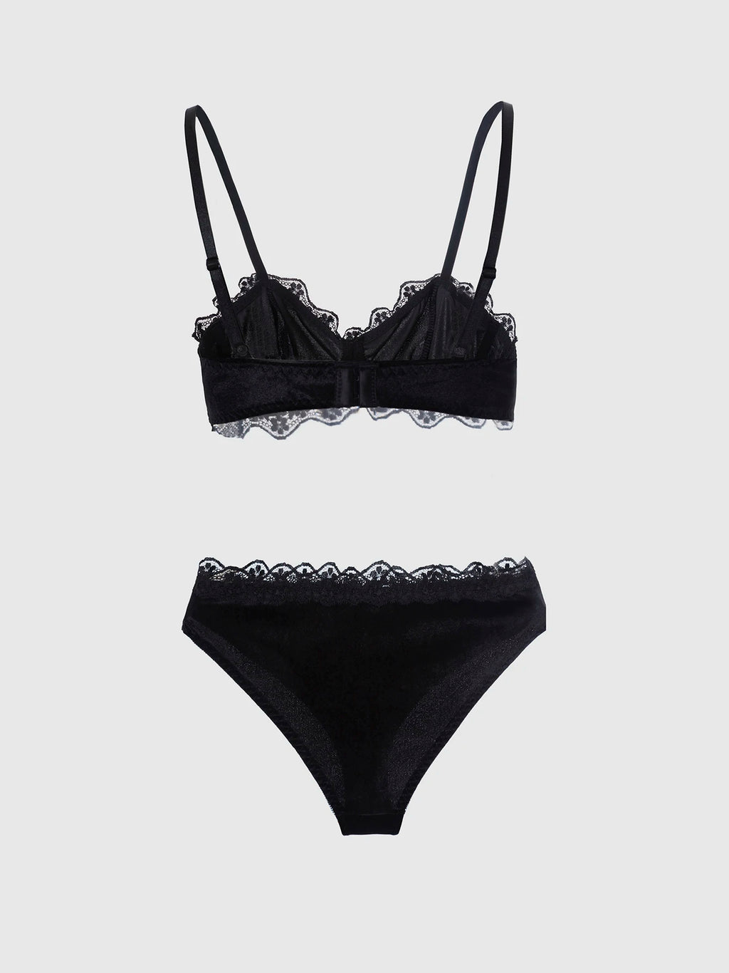 Gothic Cross Charm Black Lace Lingerie Set