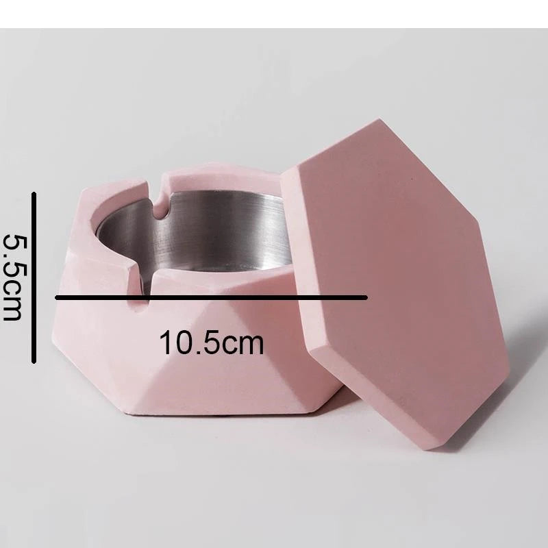 Car Ashtray Cement Drop Resistance Ash Tray Holder Gift for Boyfriend Ashtrays with Lids Decoration