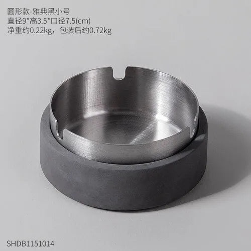 Car Ashtray Cement Drop Resistance Ash Tray Holder Gift for Boyfriend Ashtrays with Lids Decoration