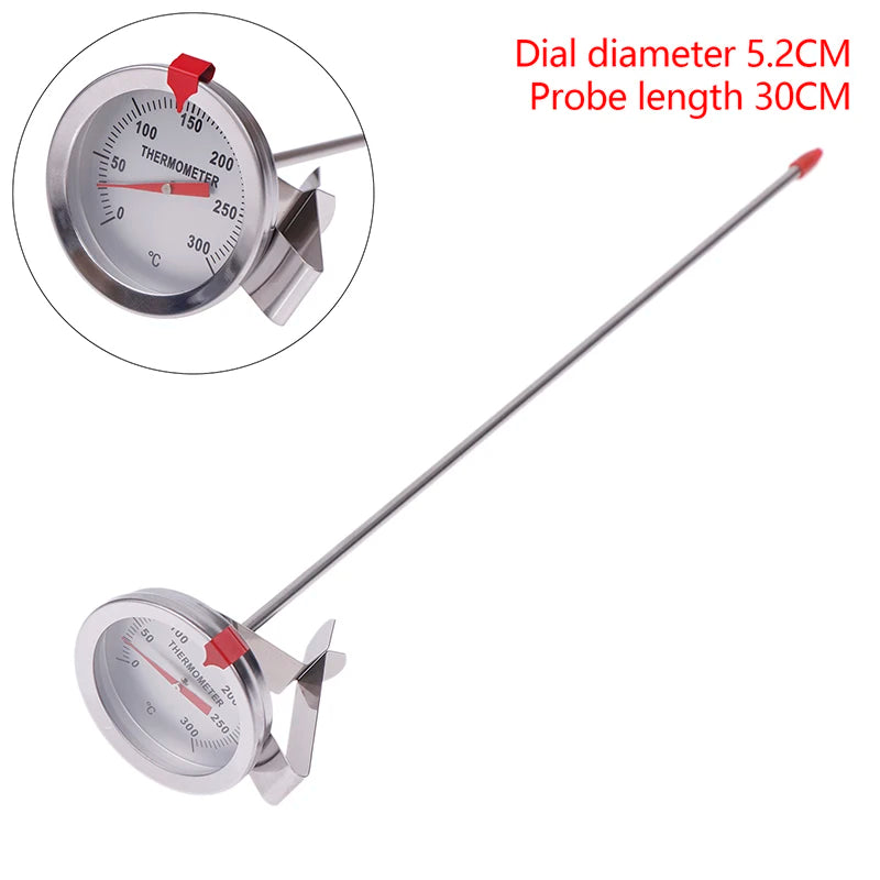 1 Pc Thermometer Kitchen Tools Probe Thermometer Milk Coffee Food Meat Gauge Stainless Steel Cooking Temperature Meter