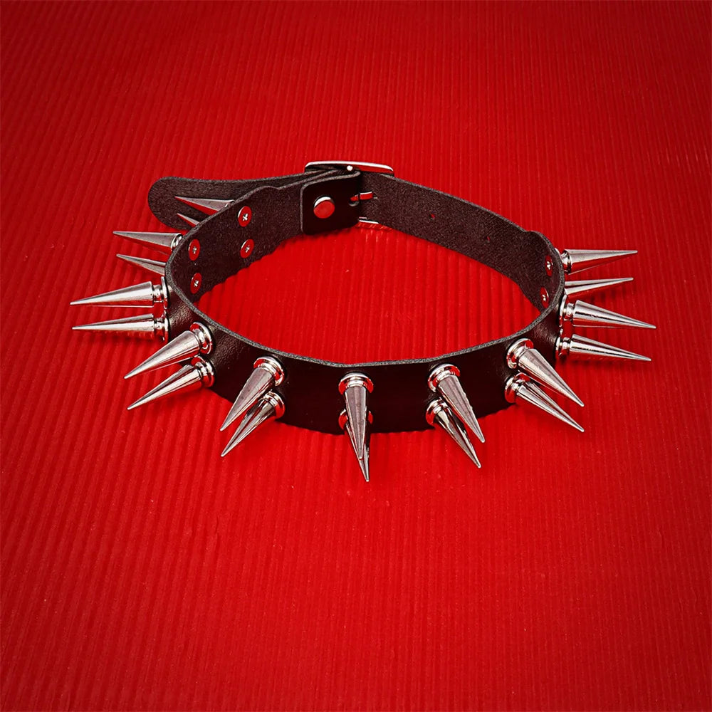 Long Spiked Choker