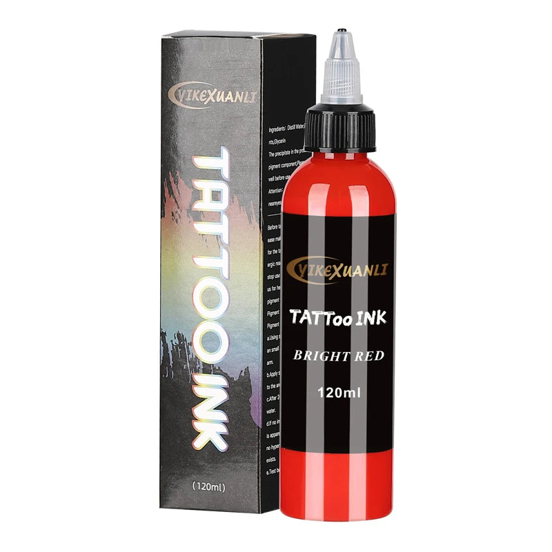 120ml Tattoo Ink - White, Black & Red