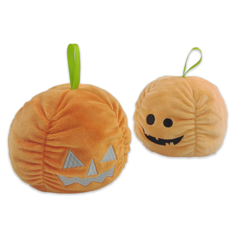 Halloween Reversible Ghost & Pumpkin Plush Toy – 10 cm
