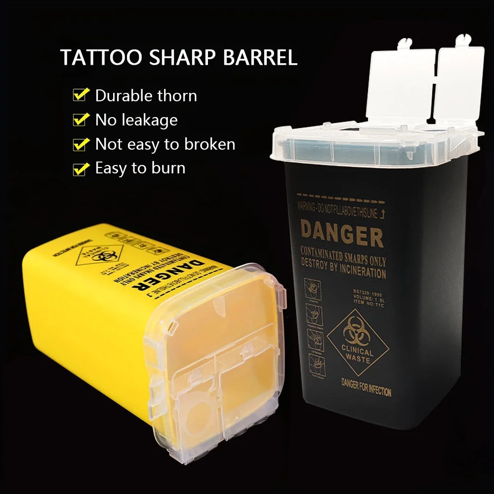 1L Tattoo Sharps Collection Bucket Eyebrow Trimmers Glass Fragments