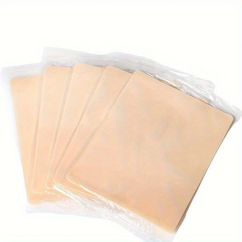 5 Pcs Tattoo Practice Skin (1mm)- 7.6x5.7 Inch Fake Skin Sheets for Beginners & Professional Artists.