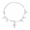 Y2K Punk Spike Star Chain Necklace