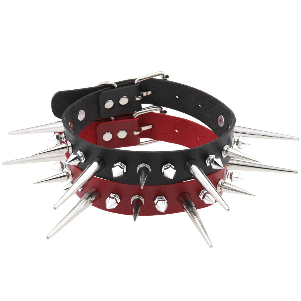Gothic Punk Long Spike Choker