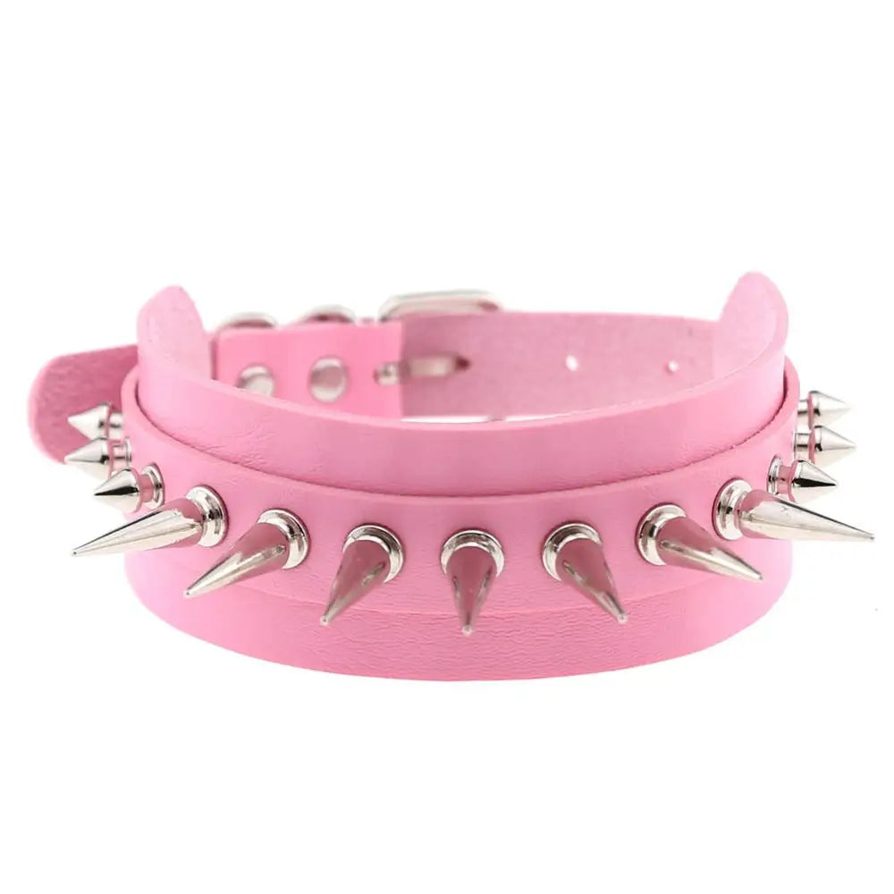 Punk Spiked Choker Collar