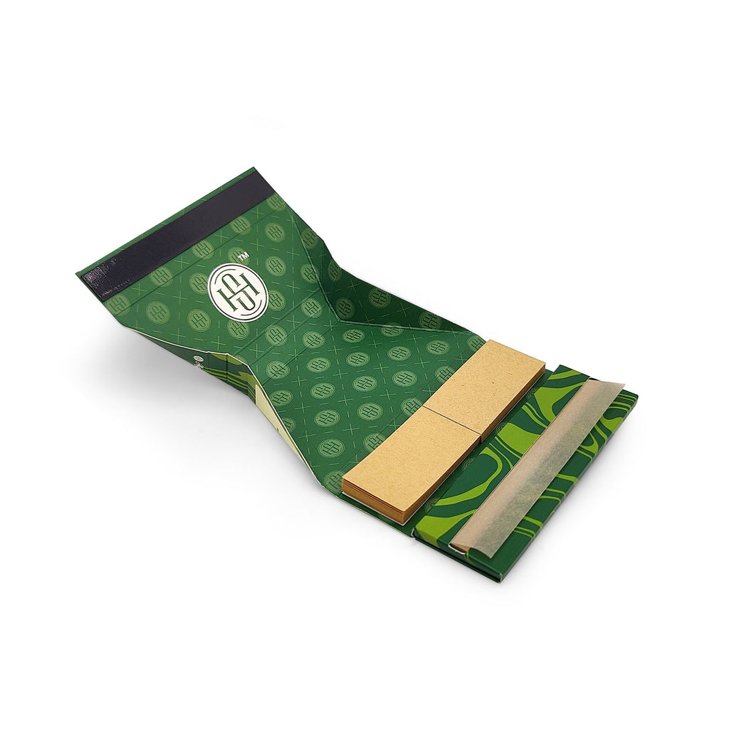 High Society Primo 1.25" Organic Hemp Rolling Papers w/ Crutches (Box of 22 Packs)