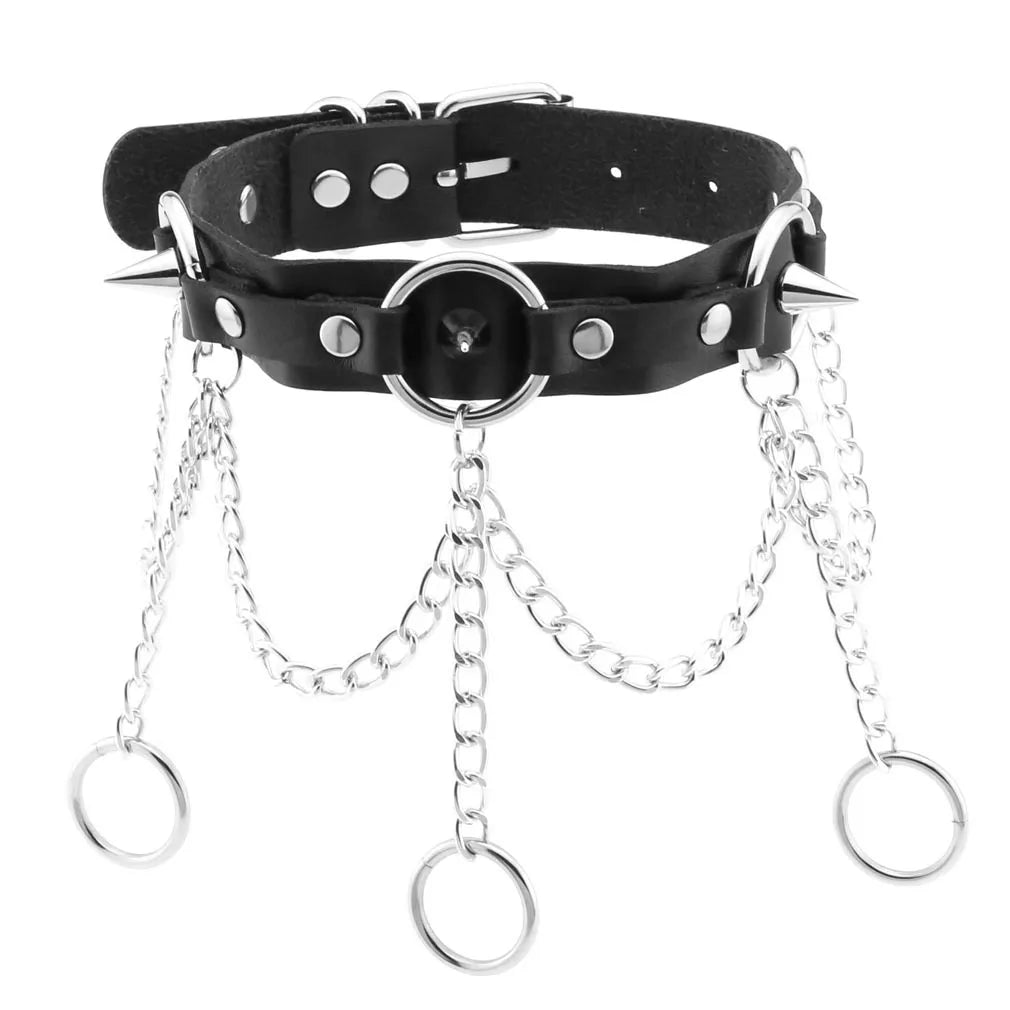Gothic Punk Spike & Chain Choker Collection
