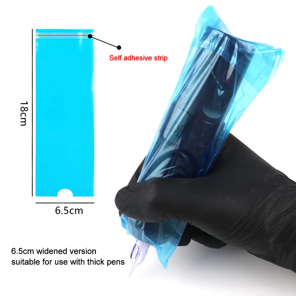 Tattoo Pen Covers with Tape Wrap
