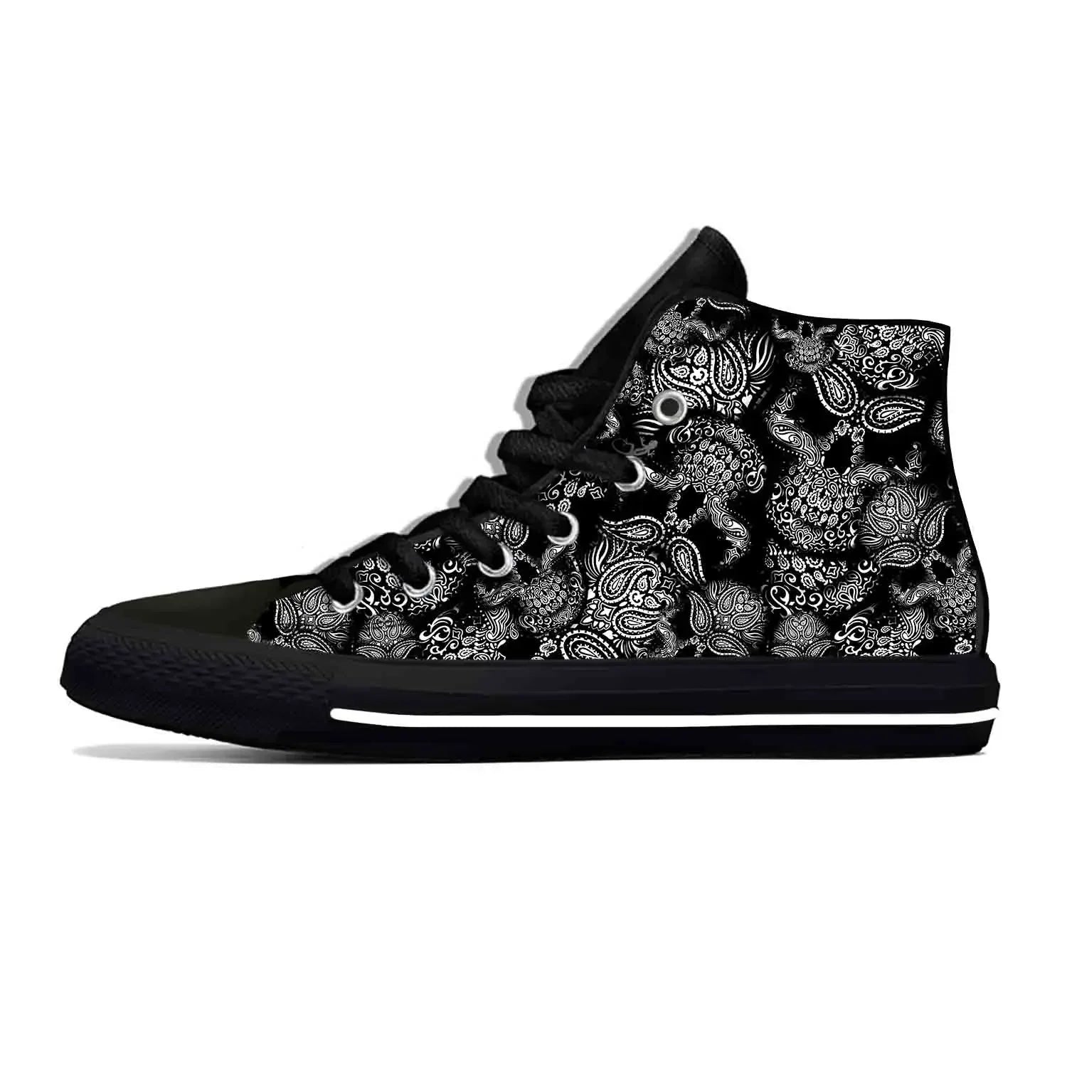Sugar Skull Gothic High-Top Sneakers