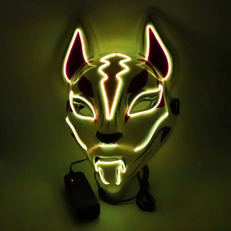 Neon EL Wire Joker Halloween Mask