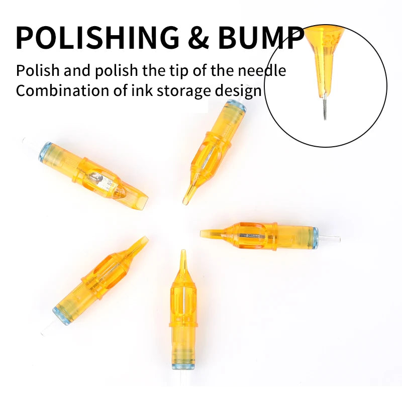 20PCS YILONG Cartridge Tattoo Needles RL Tattoo Needles Permanent Make-Up Tattoo Tool for Cartridge Tattoo Machine Pen