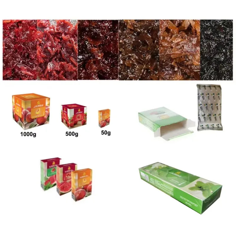 50g 100g 250g Full-automatic Cellophane Bags Molasses Hookah Shisha Tobacco Packing Machine