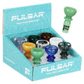 9CT DISPLAY - Pulsar Goblet Glass Herb Slide - 14mm M / Assorted Colors