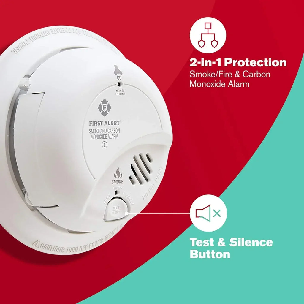 3 Hardwired Smoke and Carbon Monoxide (CO) Detector with Battery Backup