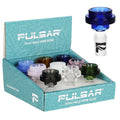 9CT DISPLAY - Pulsar Cool Ring Glass Herb Slide - 14mm M / Assorted Colors
