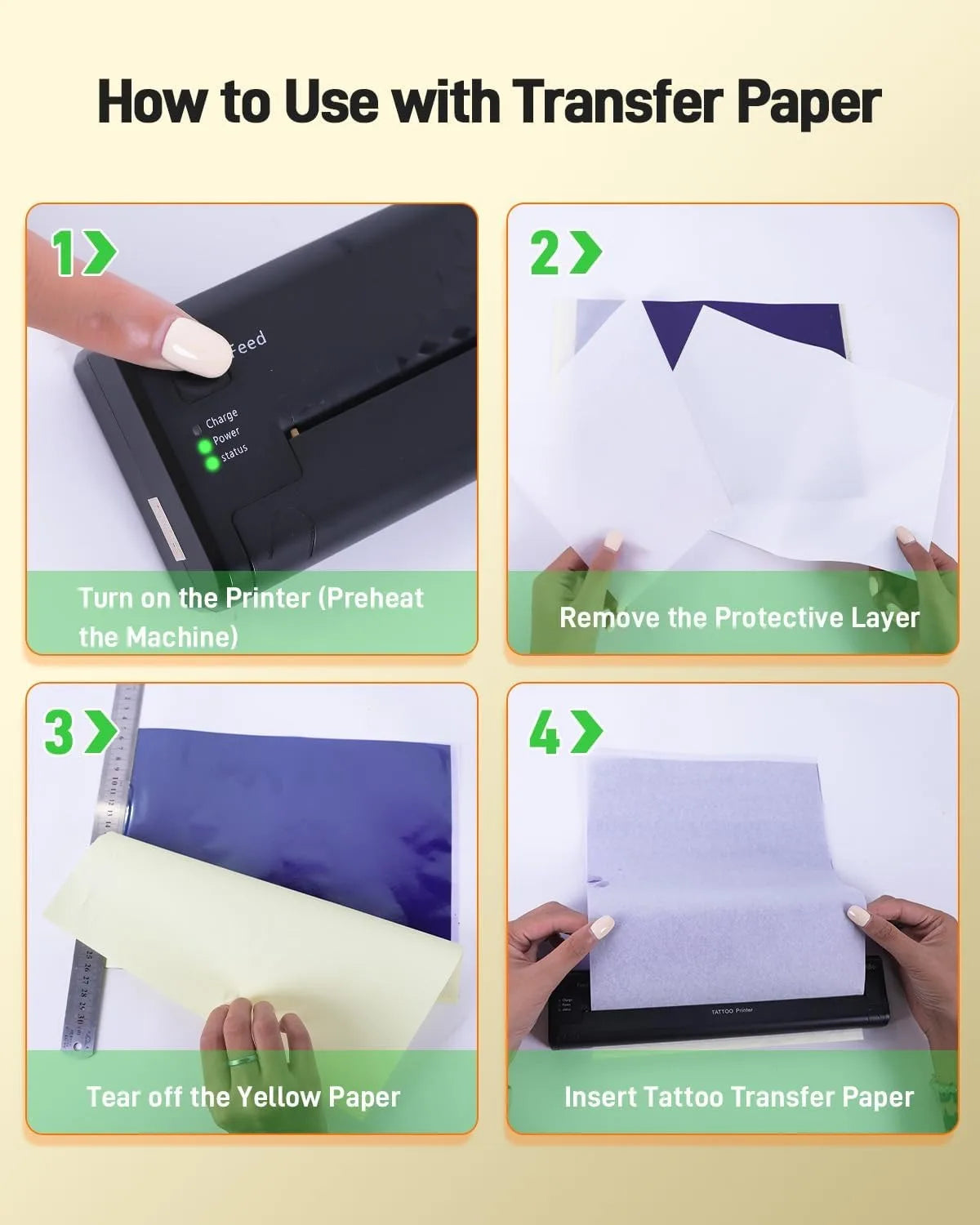 YILONG Tattoo Stencil Printer Thermal ATS886 Portable Transfe Machine for Tattoo Artists & Beginners Tattoo Supplies