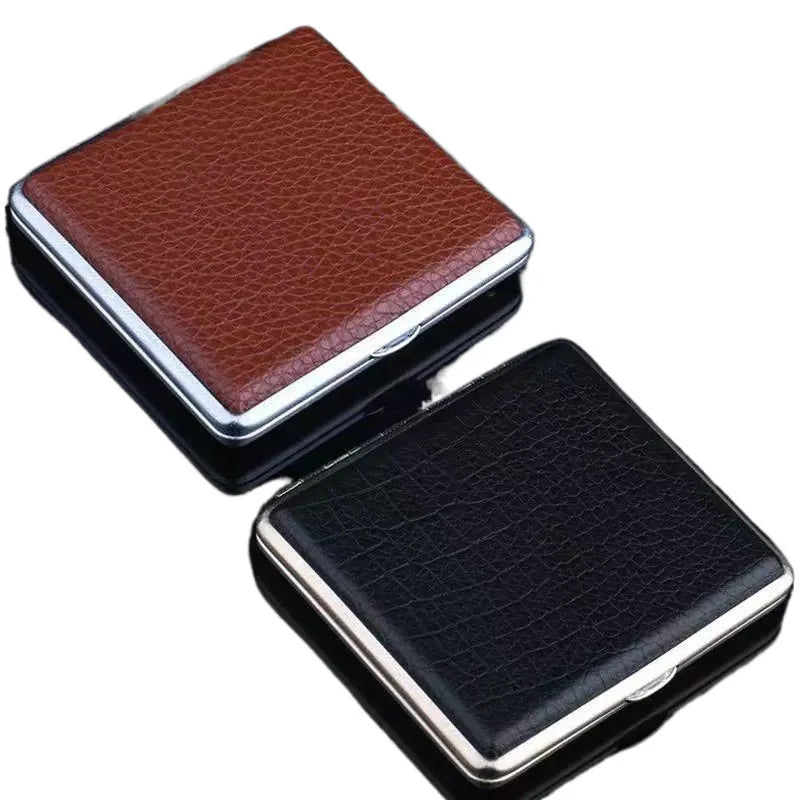 Metal Cigarette Case 20pcs Leather