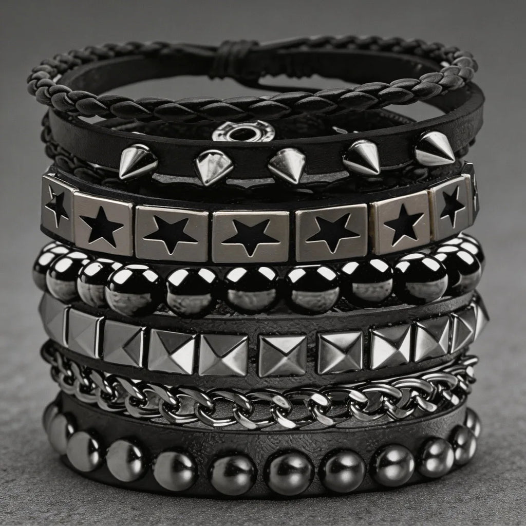 3Pcs/Set Leather Bracelet