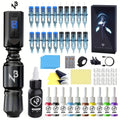 Tattoo Gun Set - Tattoo Pen with 20 Tattoo Needles and Wireless Power Supply, Multifunctional Digital Led Display Tattoo Machine Kit, Artist-Specific Tattoo Tools, Tm-20