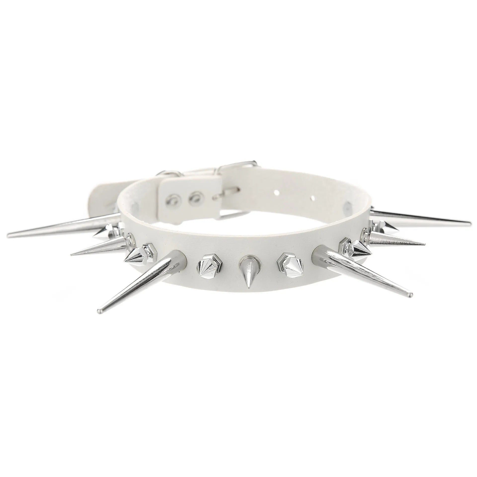 Gothic Punk Long Spike Choker