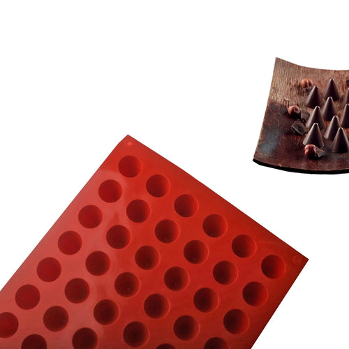 66-Cells Cone Chocolate Baking Mold Food Grade Silicone Chocolate Mold Child Candy Bakeware Cake Decorating Kitchen Bakeware