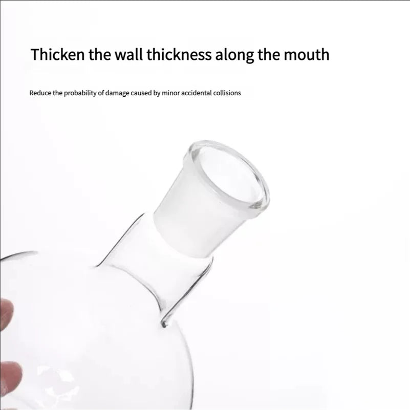 500mL 24/29 Flat Bottom Gas Washing Bottle, Single Standard Ground Mouth Flat Flush Flask, Gas Wash Bottle,Shisha Hookah