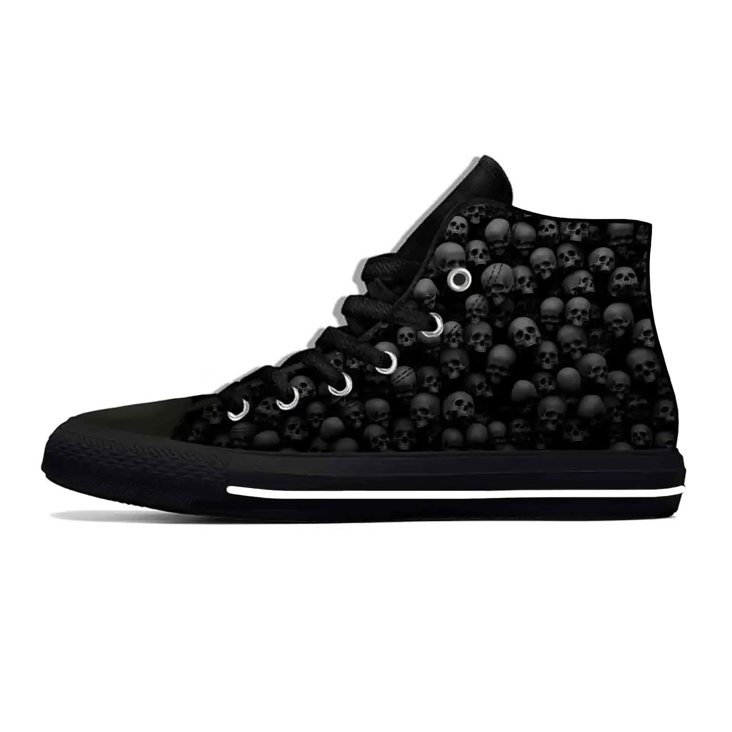 Sugar Skull Gothic High-Top Sneakers