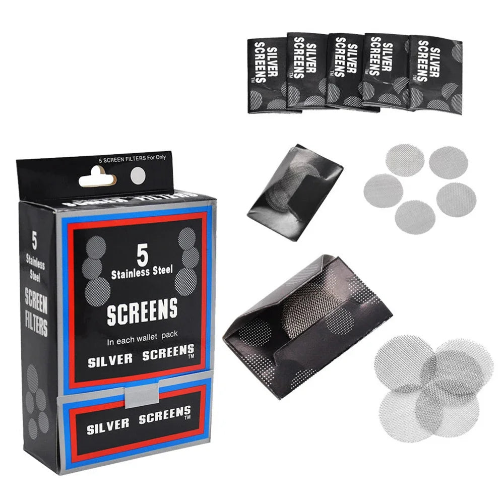 50/100PCS Tobacco Pipe Mesh Filter Silver Screen Hookah Water Pipe 20mm Thick Multifunctional Smoking Accessories