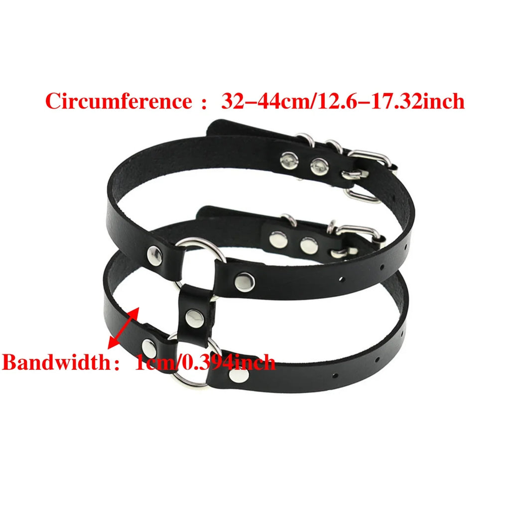 Punk Double Strap O-Ring Choker