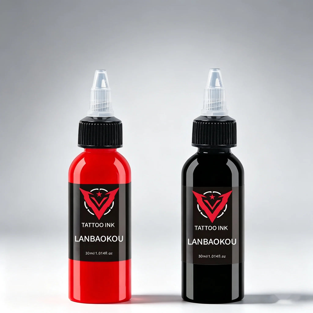 2-Pack 30ml Red & Black Tattoo Ink