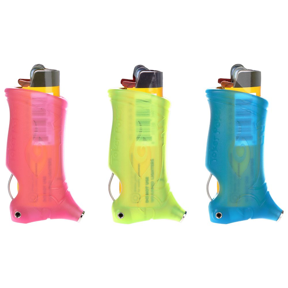 Toker Poker Lighter Sleeve - Glow In The Dark / Assorted Colors 25 ct