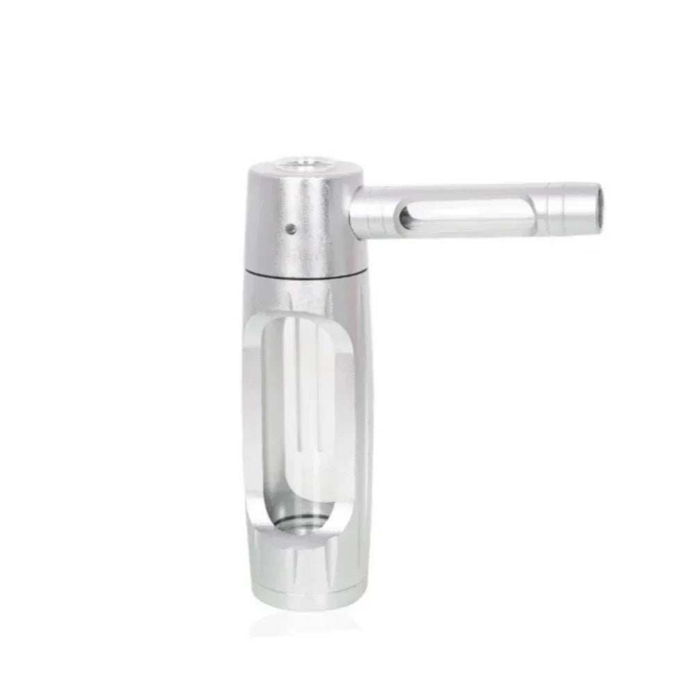 Portable Metal Smoking Pipe with 155mm Glass Bowls Dry Burning Grass Tobacco Pipes Hookah Shisha Pipa for Smoke Accessories