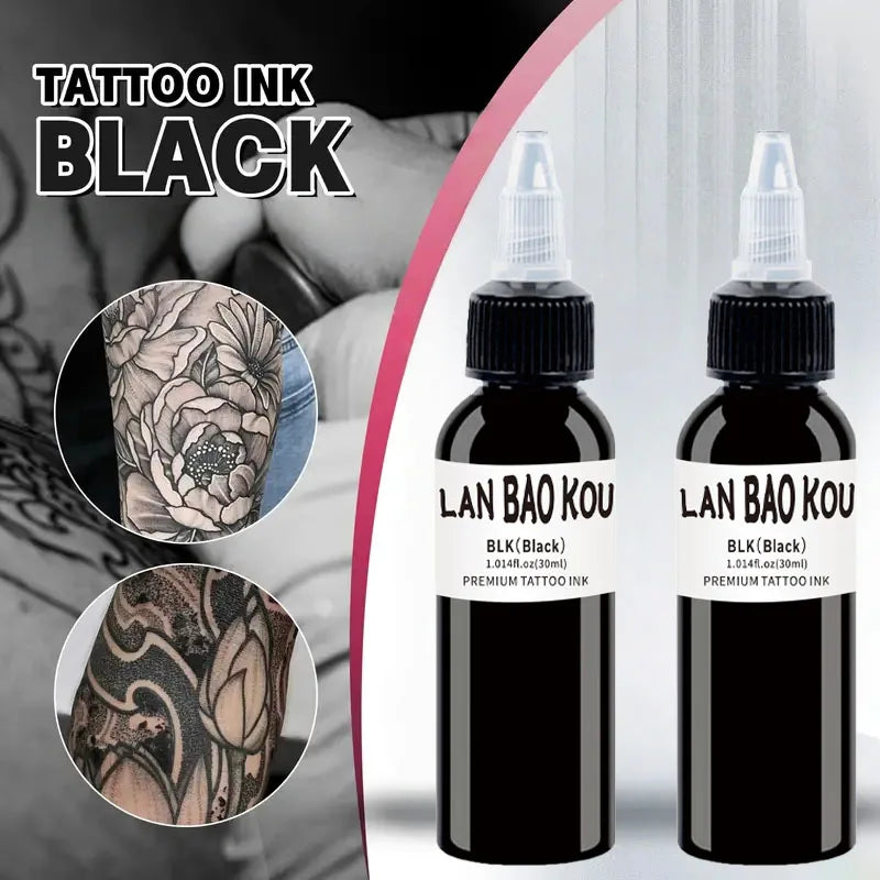 2-Pack 30ml Ultra-Deep Black Tattoo Ink