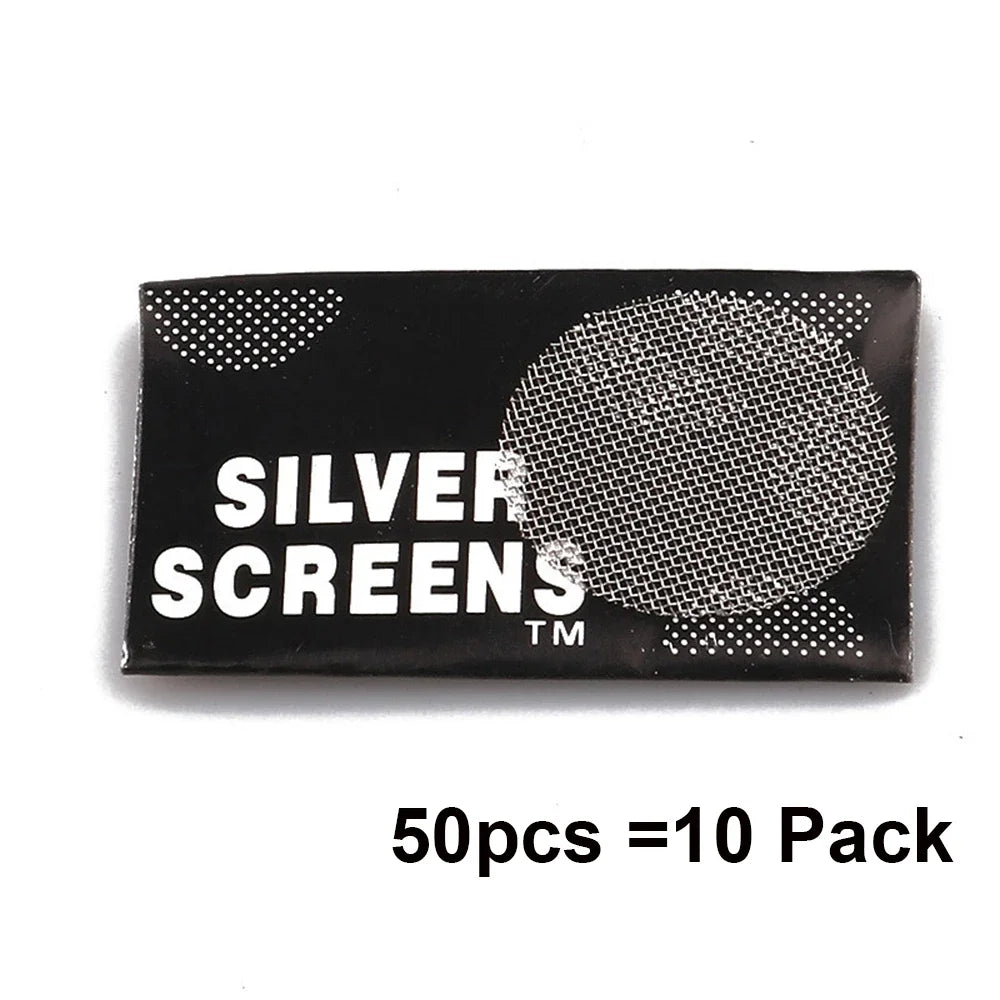 50/100PCS Tobacco Pipe Mesh Filter Silver Screen Hookah Water Pipe 20mm Thick Multifunctional Smoking Accessories
