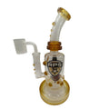 RPS Mini Bent Neck Dab Rig w/ Fixed Perc (Amber Accents)
