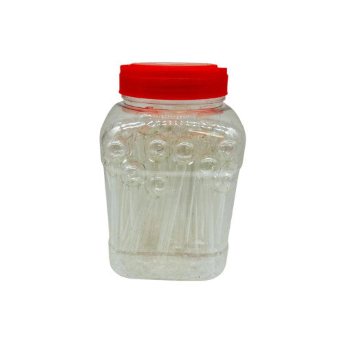 4" Straight Glass Oil Burner — Clear, 55765 — product/package reference; one piece sold